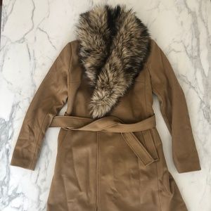 MICHAEL Michael Kors fur trim wool jacket